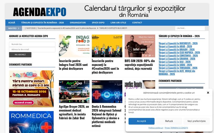 Screenshot of agendaexpo.ro