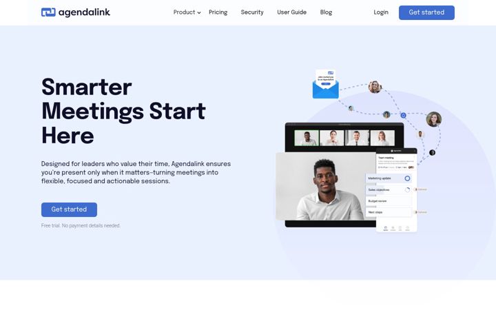 Screenshot of agendalink.com