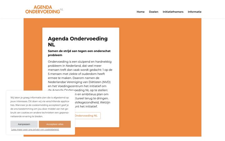 Screenshot of agendaondervoeding.nl