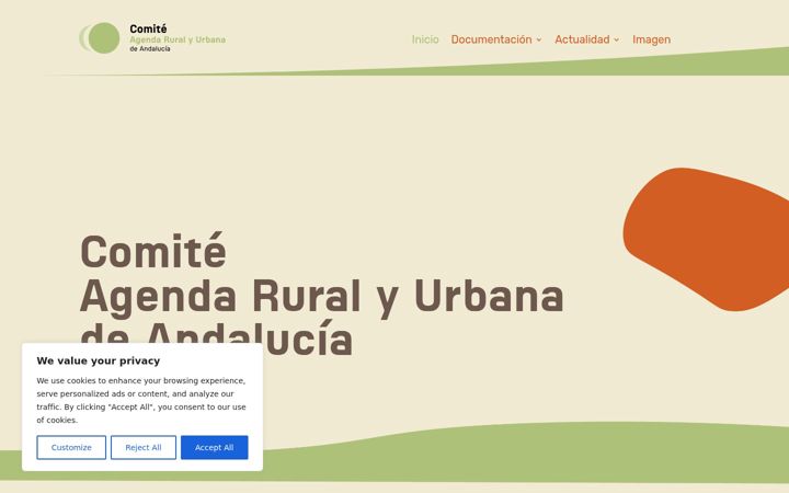 Screenshot ta' agendaruralyurbanaandalucia.es