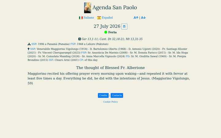 Screenshot of agendasanpaolo.info