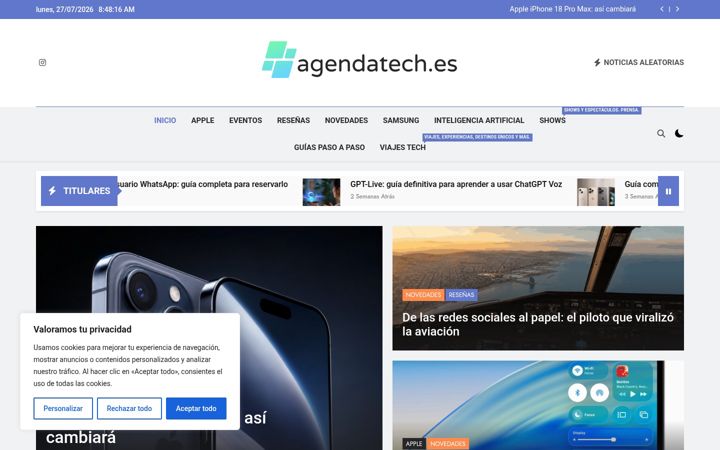 Ekrano kopija agendatech.es