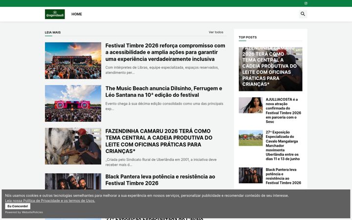 Ekrano kopija agendauberlandia.com