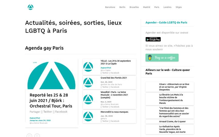 Screenshot of agender.fr