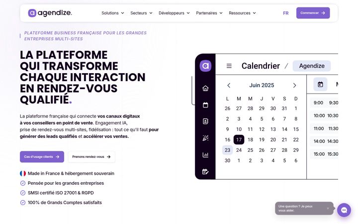 Screenshot of agendize.com