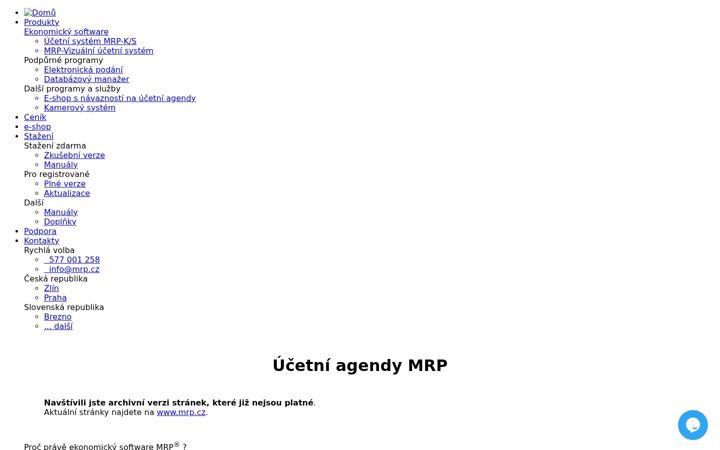 Screenshot of agendy.cz