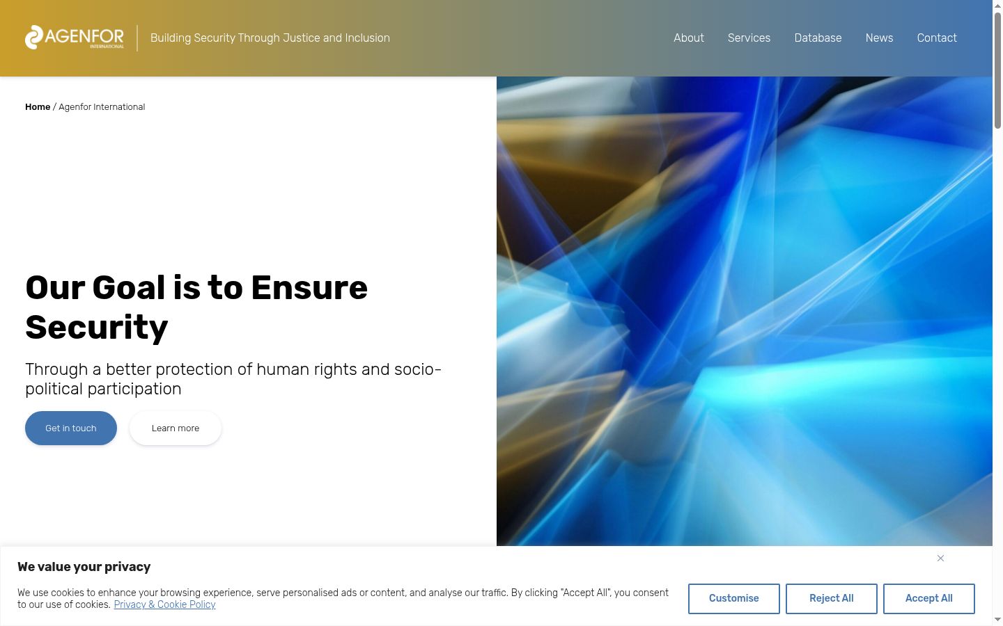 Screenshot del banner di consenso mostrato prima di qualsiasi interazione