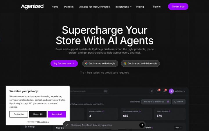 Screenshot of agenized.com
