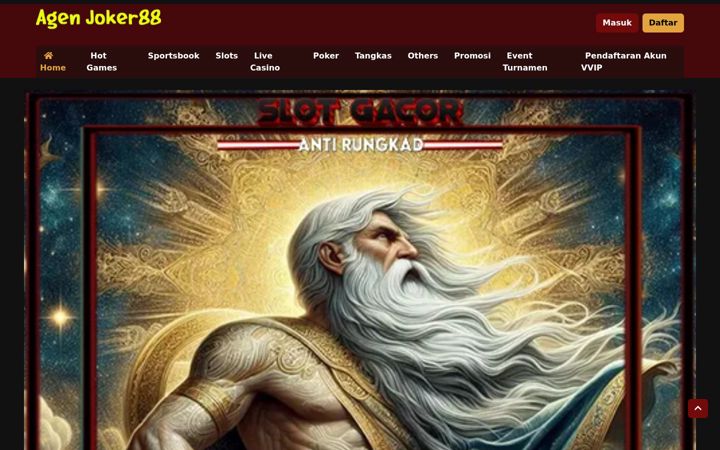 Ekraanipilt saidist agenjoker88slot.com