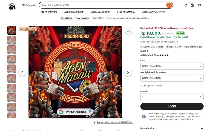 Screenshot του agenmacau.net