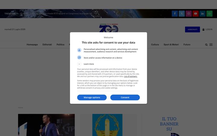 Snímek obrazovky agenparl.eu
