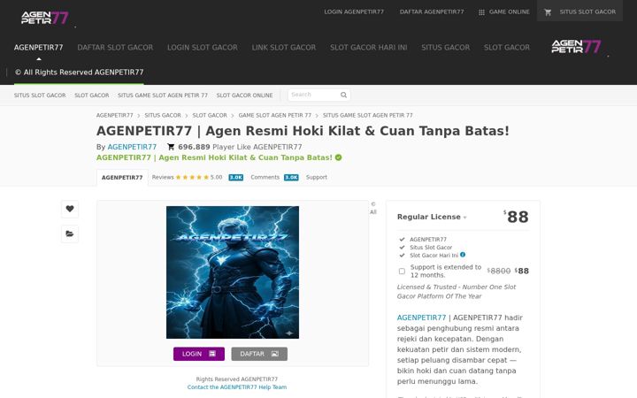 Ekrano kopija agenpetir77.com