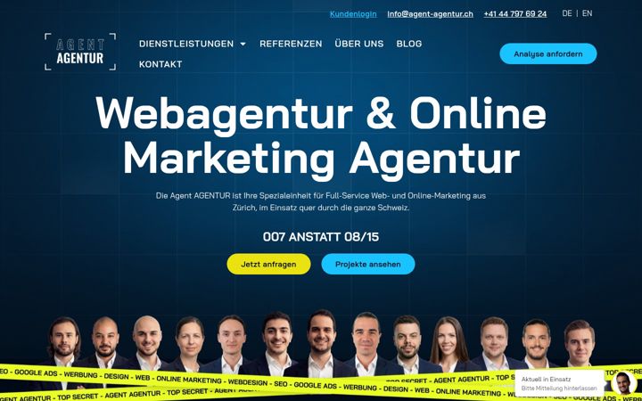 Screenshot of agent-agentur.ch