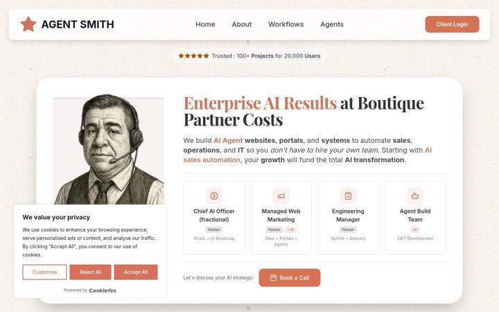 Screenshot of agent-smith.pro