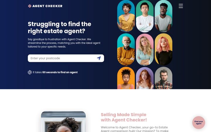Skjámynd af agentchecker.co.uk