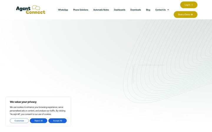 Screenshot of agentconnect.chat