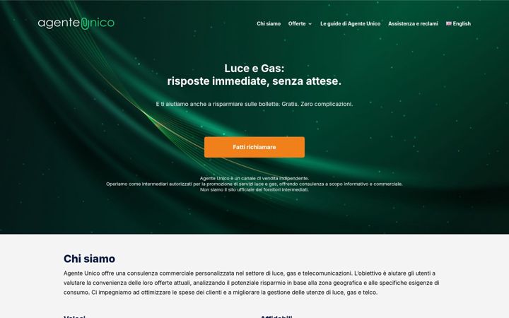 Skjámynd af agente-unico.it