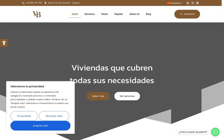 Screenshot of agenteinmobiliariotenerife.com