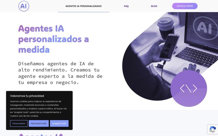 Snímek obrazovky agentepersonalizado.ai