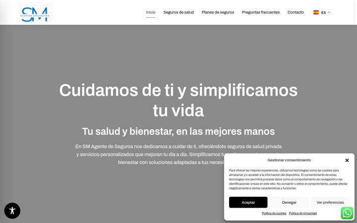 Snímek obrazovky agentesanitasmadrid.es