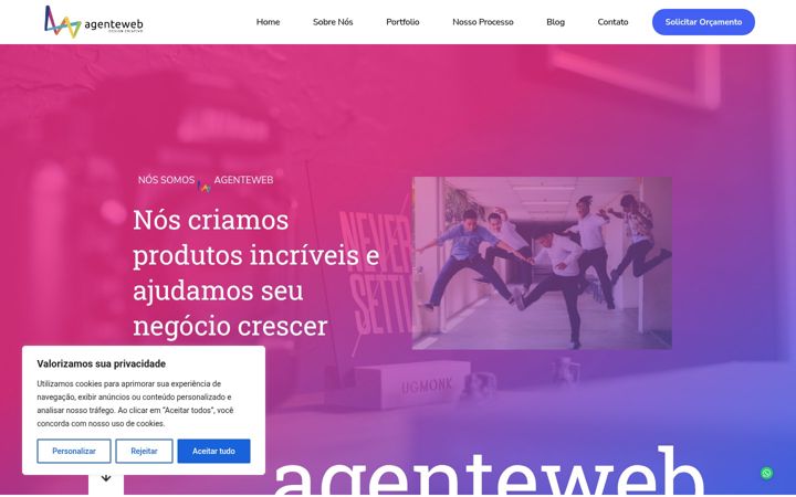 Екранна снимка на agenteweb.com.br