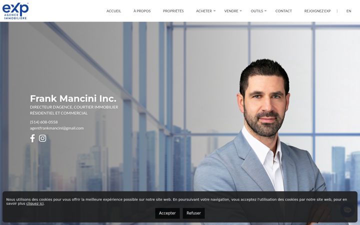 Screenshot of agentfrankmancini.com