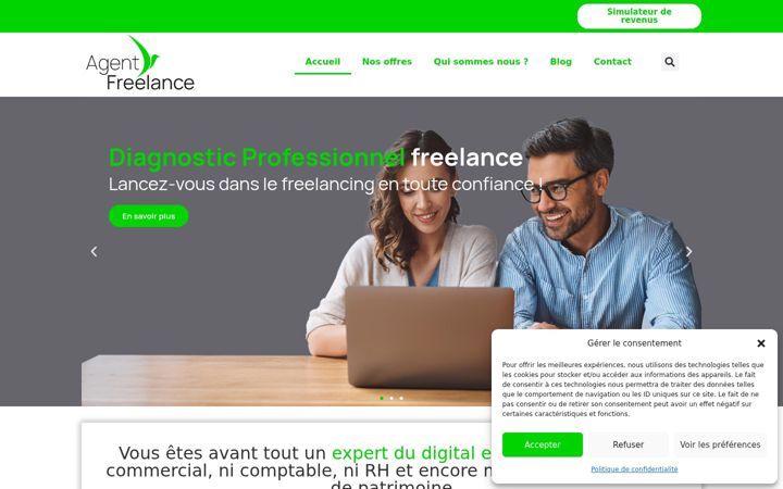 Screenshot of agentfreelance.com