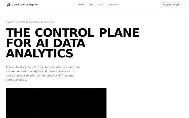 Screenshot of agentic-data.com