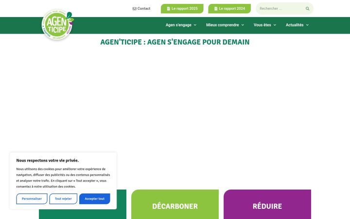 Screenshot ta' agenticipe.fr