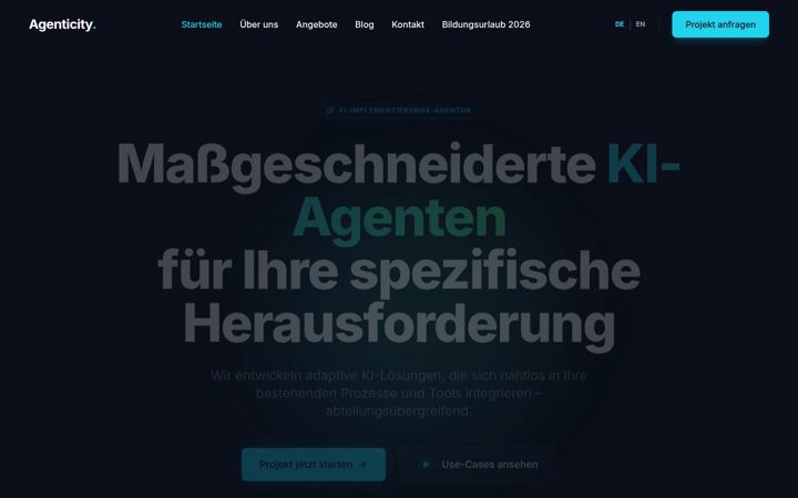 Екранна снимка на agenticity.de