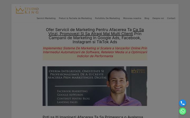 Screenshot ta' agentiedemarketing.ro