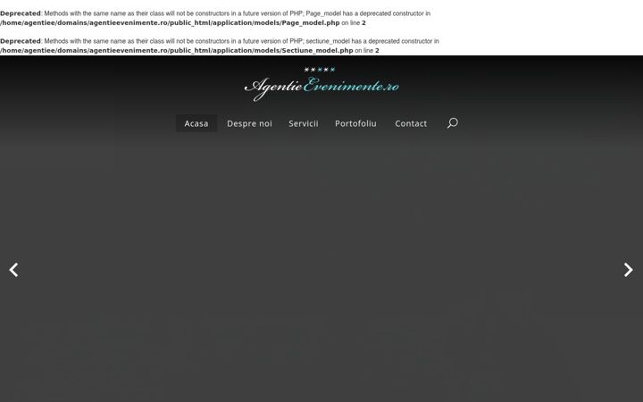 Screenshot of agentieevenimente.ro