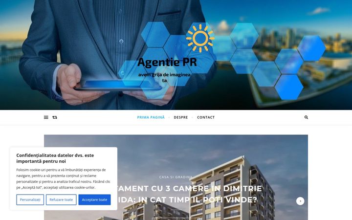 Screenshot of agentiepr.ro