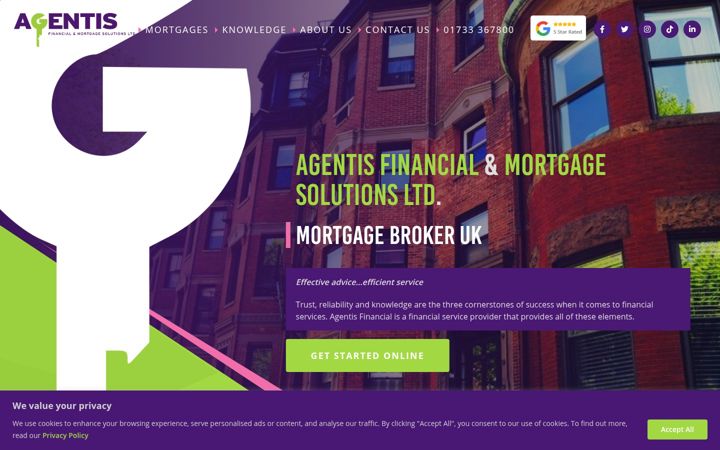 Screenshot of agentisfinancial.co.uk