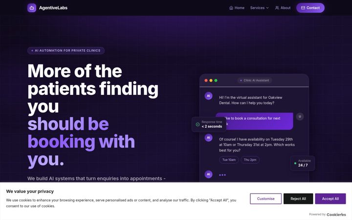 Screenshot of agentivelabs.co.uk