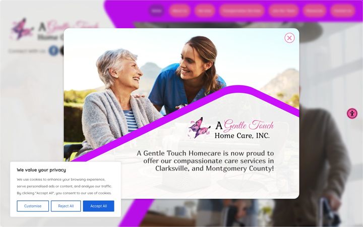 Screenshot του agentletouchhomecare.com