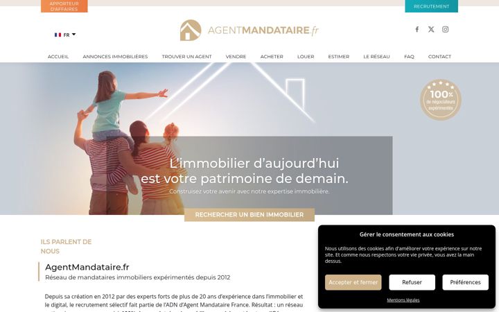 Screenshot of agentmandataire.fr