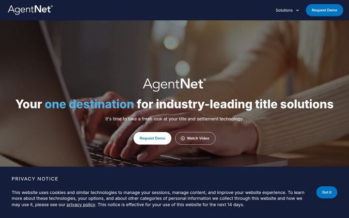 Screenshot του agentnetsolutions.com