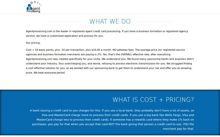 Screenshot ta' agentprocessing.com