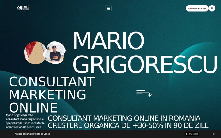 Screenshot of agentpromovator.ro