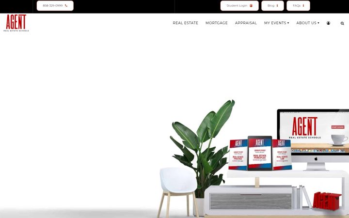 Screenshot of agentrealestateschools.com