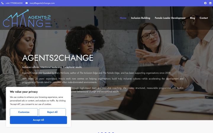 Ekrānuzņēmums no agents2change.com