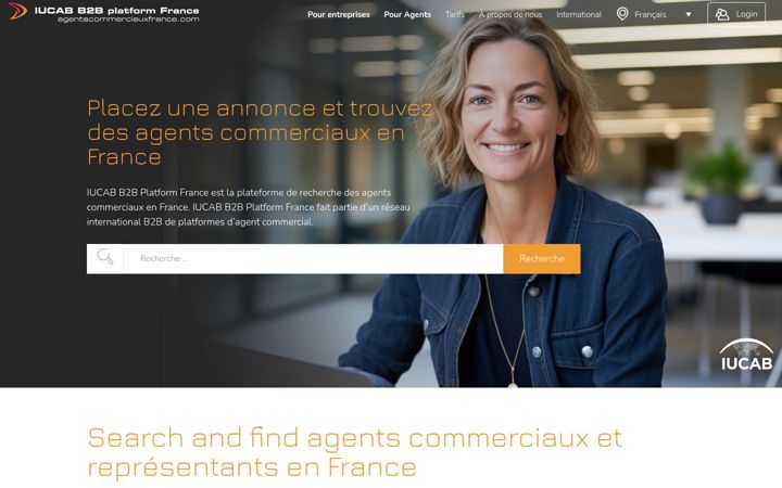 Skærmbillede af agentscommerciauxfrance.com