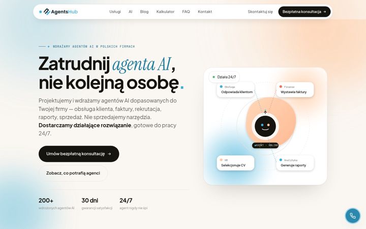 Screenshot of agentshub.pl
