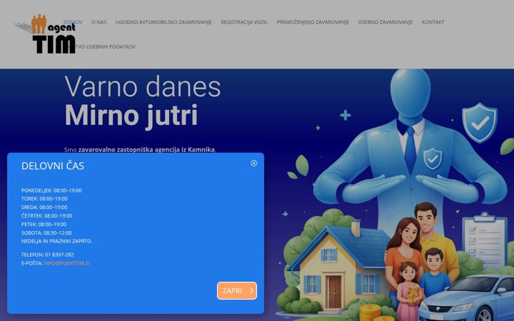 Screenshot of agenttim.si