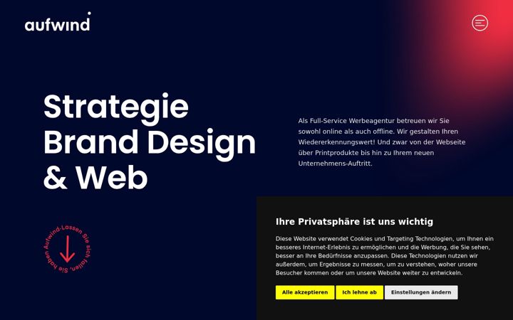 Captura de ecrã de agentur-aufwind.at