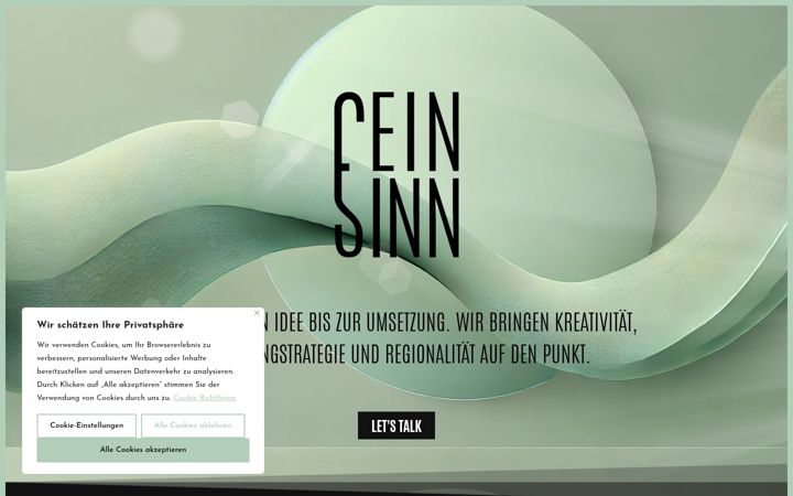 Ekrano kopija agentur-feinsinn.de