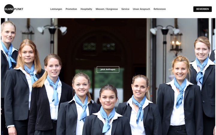 Screenshot stránky agentur-glanzpunkt.de