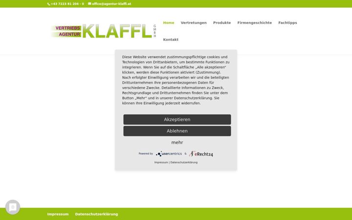 Posnetek zaslona agentur-klaffl.at