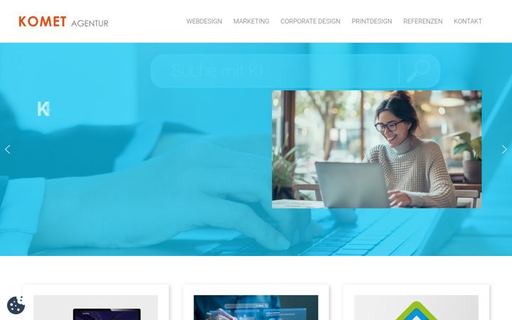 Screenshot of agentur-komet.de